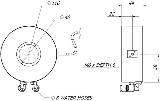 Sensor potencia y energía láser MLP-W-3000-D40-SHC