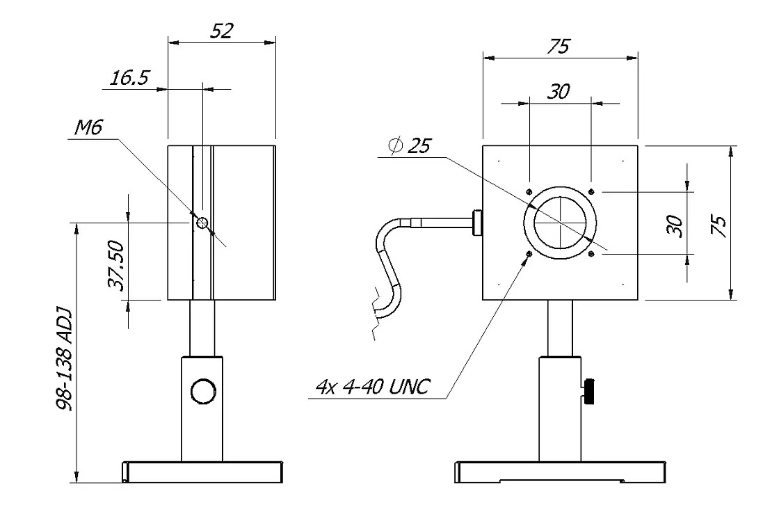 Sensor potencia y energía láser MLP-10-UVA-D25