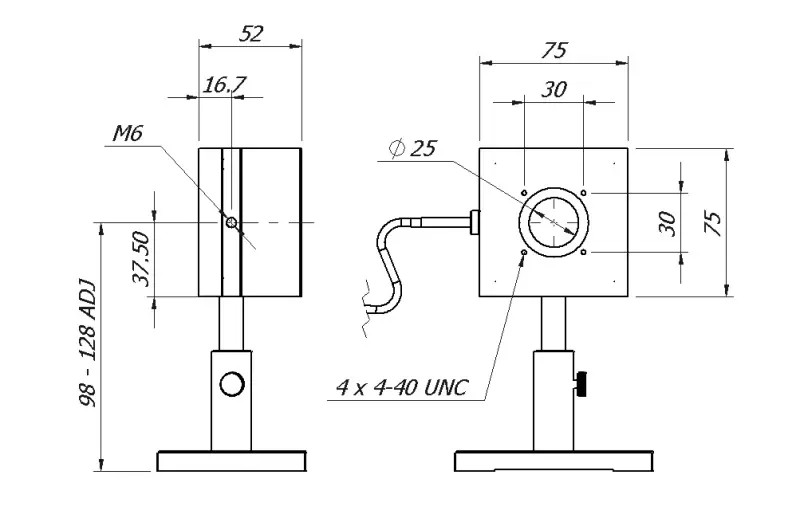 Sensor potencia y energía láser MLP-A-30-D25-HPB