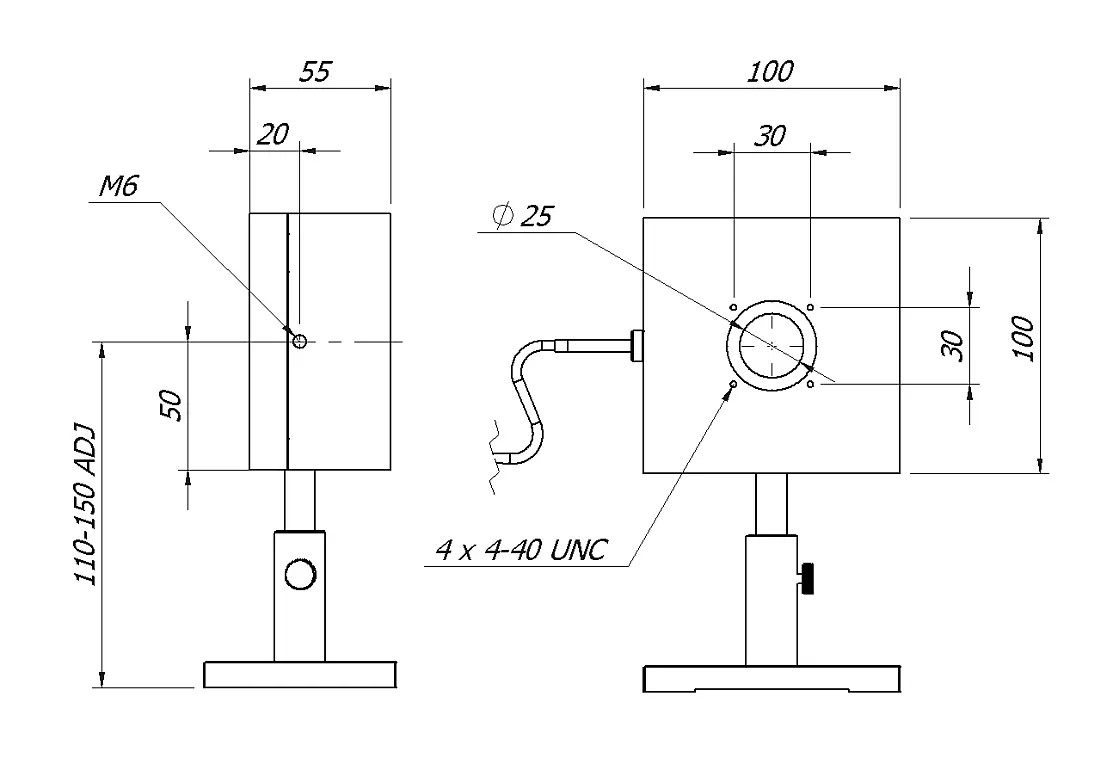 Sensor potencia y energía láser MLP-A-40/200-D25-HPB
